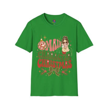 Christmas T-Shirt — "Main Character Christmas" Graphic Tee (Holiday Mom Aesthetic)