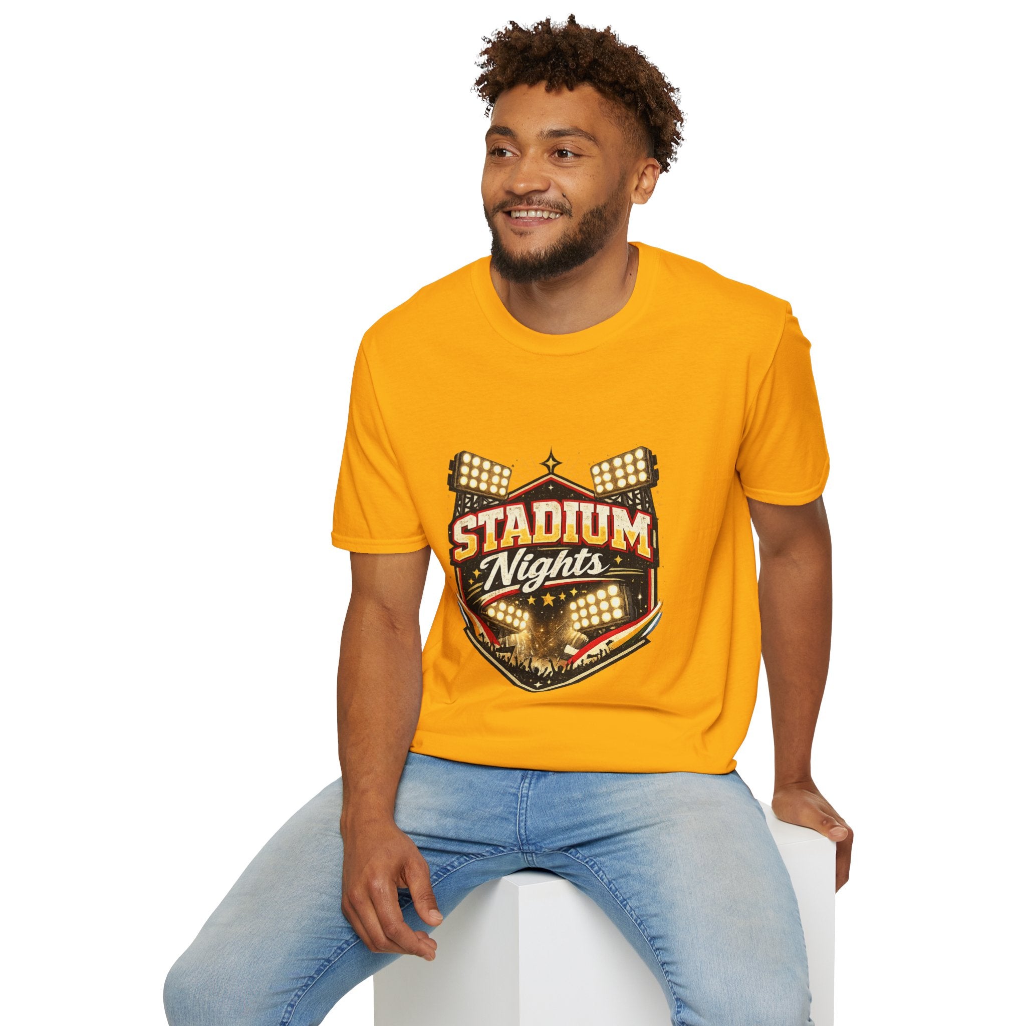 Stadium Nights T-Shirt — Vintage Sports Lights Graphic Tee