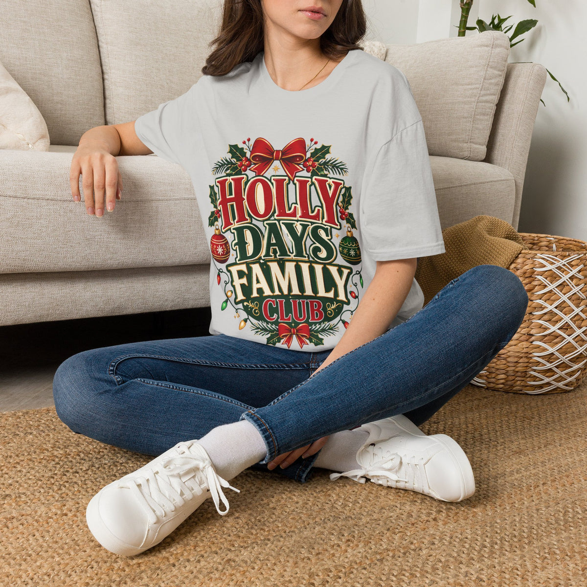Holly Days Family Club T‑Shirt — Festive Christmas Holiday Tee