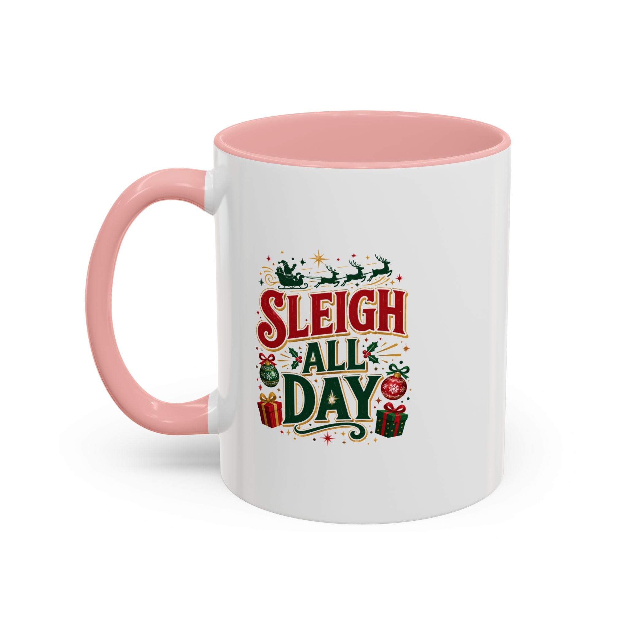 Sleigh All Day Accent Coffee Mug – Holiday Christmas Gift