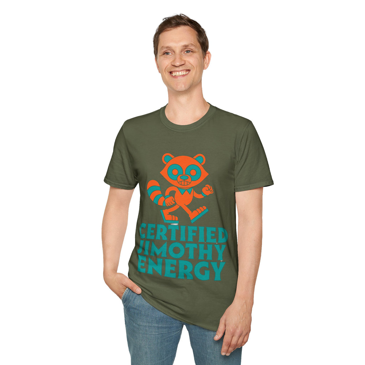 T-Shirt — Certified Jimothy Energy Cute Raccoon Graphic Tee - Trending Now - August 2026