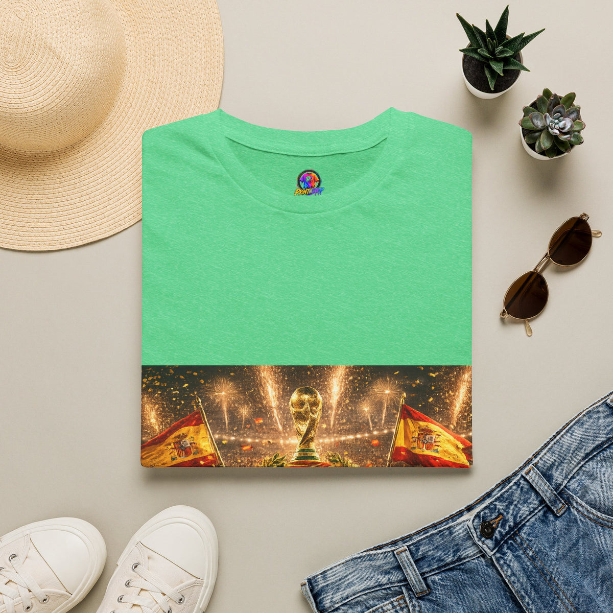 World Cup Champions T-Shirt — Spanish Football Victory Design