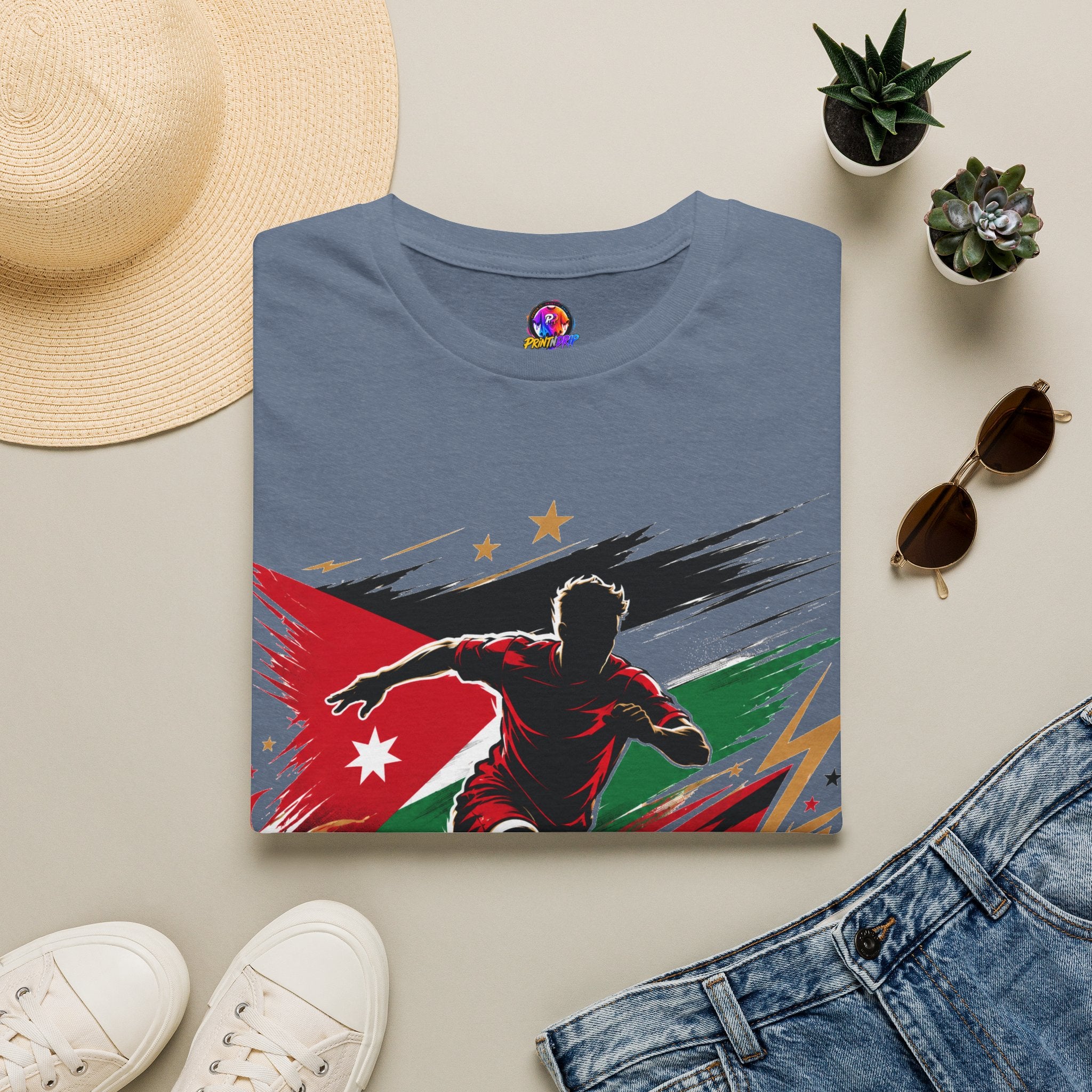 Jordan Soccer T‑Shirt — Desert Courage Flag Design