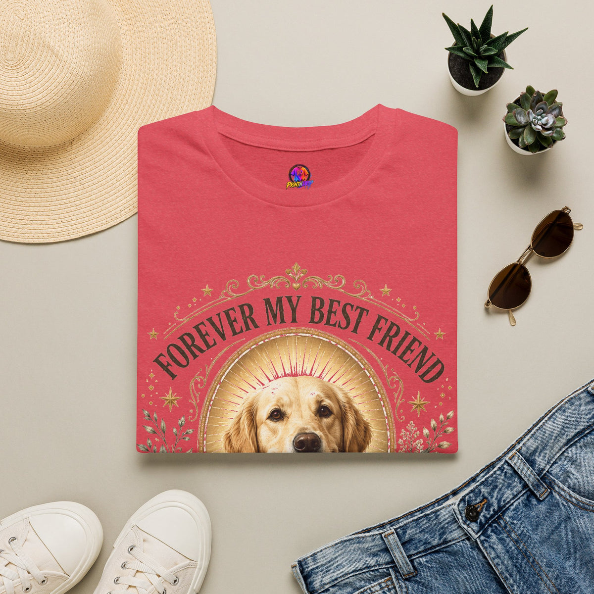 Forever My Best Friend Dog T-Shirt — Personalized Pet Memorial Tee ("Bailey")