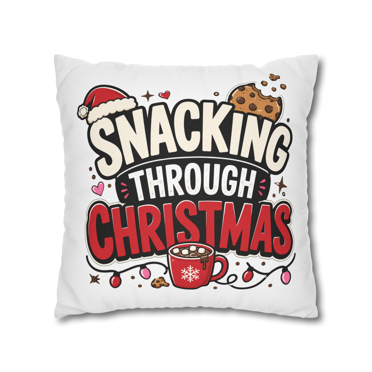 Snacking Through Christmas Pillowcase Modern Day Christmas
