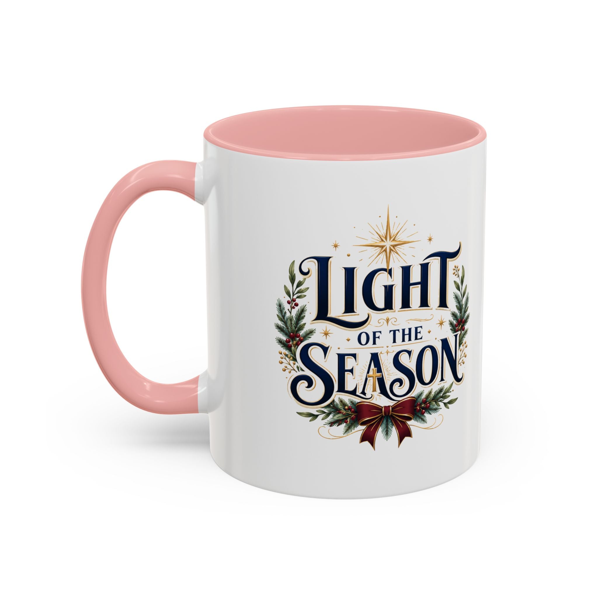 Christmas Light of the Season Accent Coffee Mug — Holiday Christmas Tea Cup