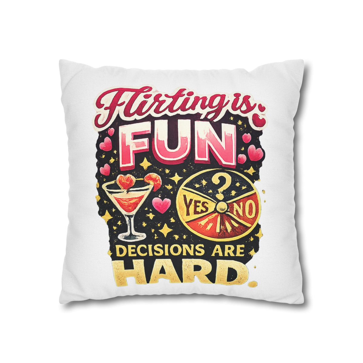 Libra Zodiac Flirting Is Fun Spun Polyester Square Pillowcase