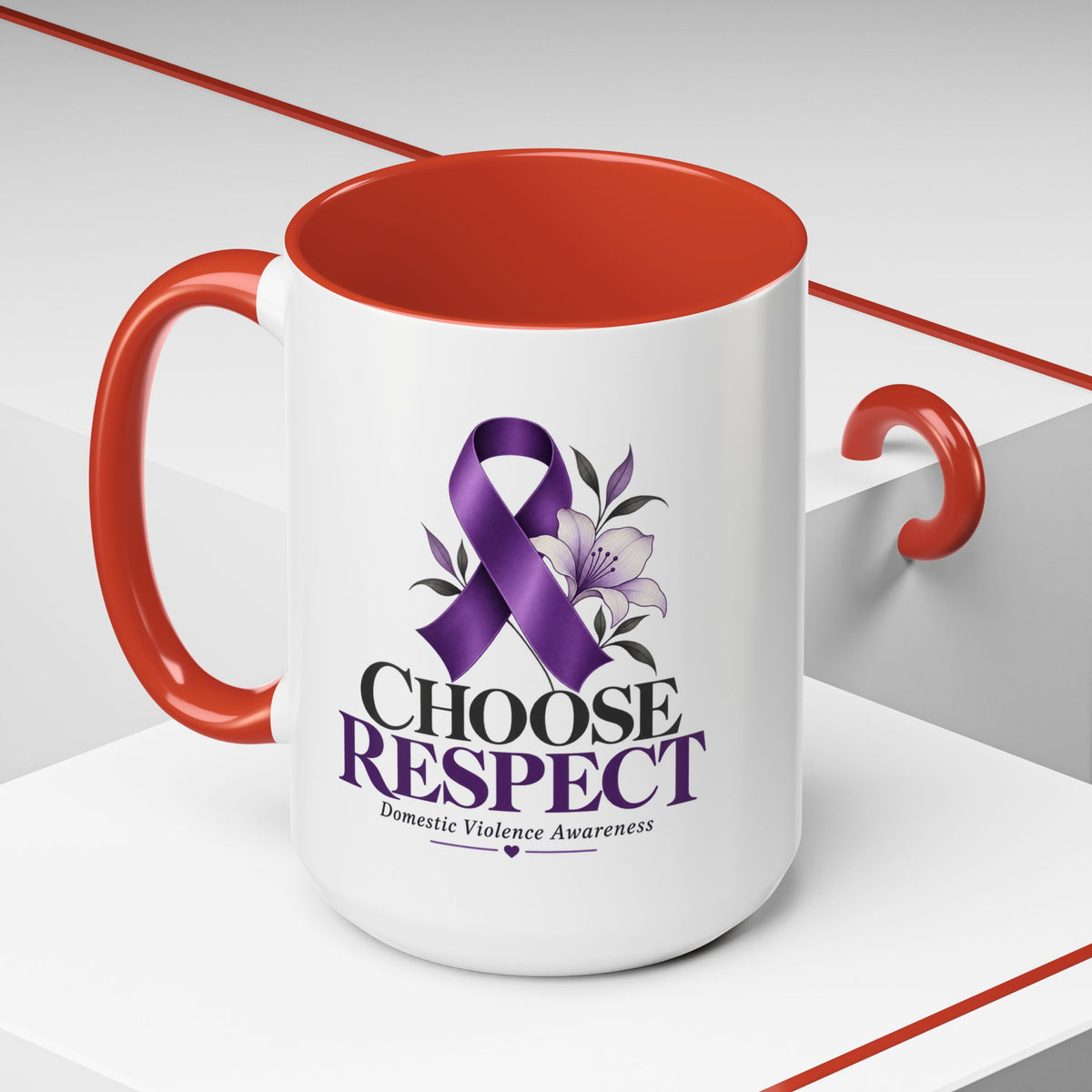 Choose Respect - Domestic Violence Awareness Coffee Mug (Accent, 11/15oz)