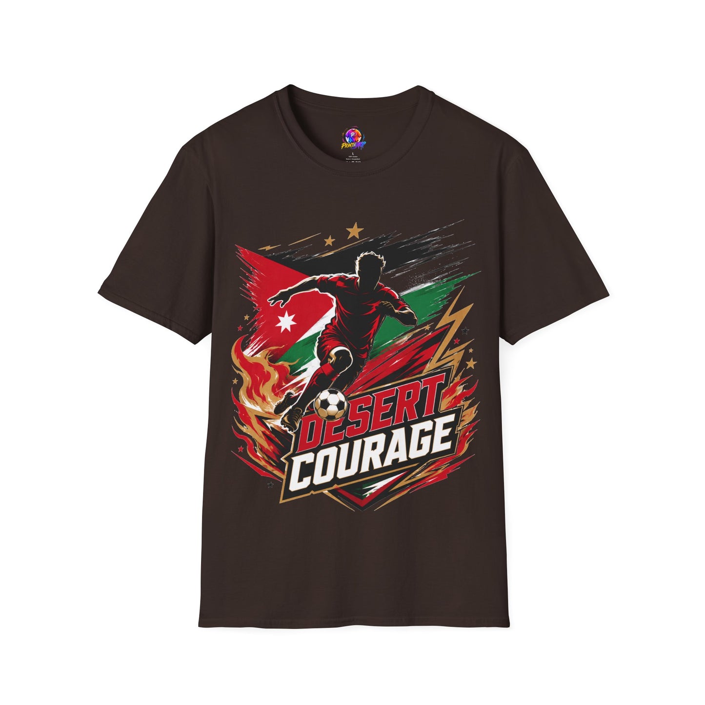 Jordan Soccer T‑Shirt — Desert Courage Flag Design