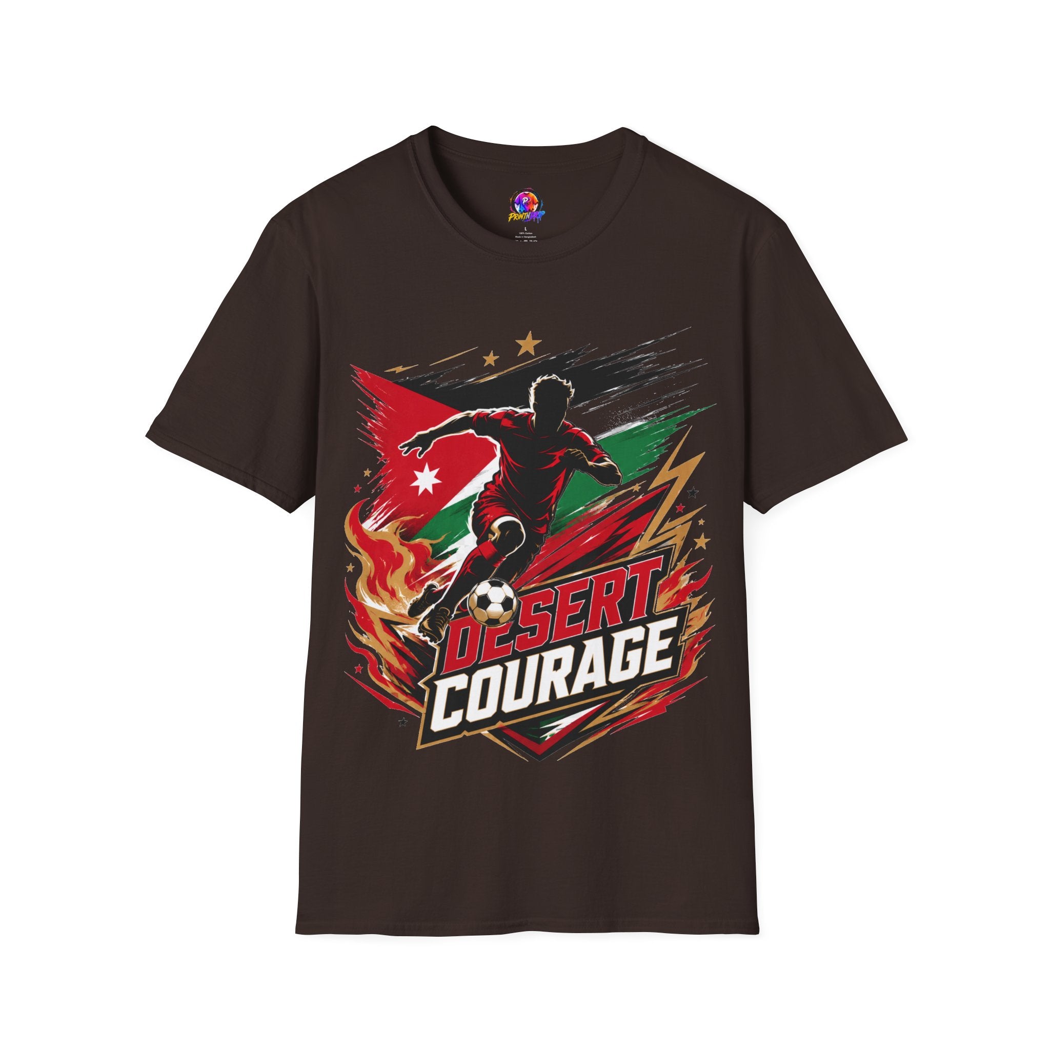 Jordan Soccer T‑Shirt — Desert Courage Flag Design
