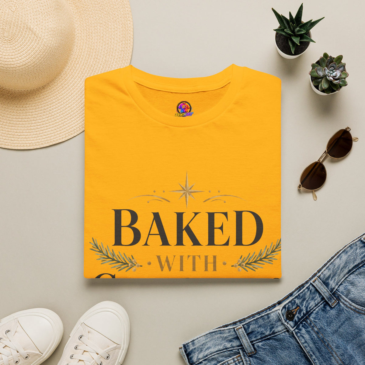 T-Shirt — "Baked With Christmas Love" Holiday Baking Shirt