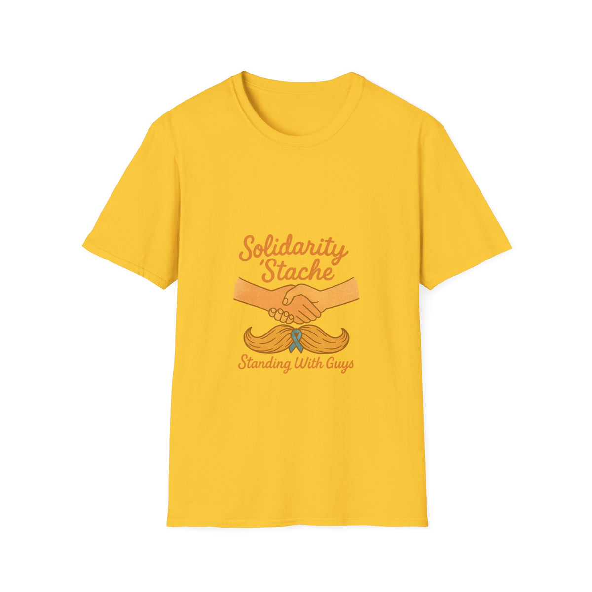 T-Shirt — Solidarity Stache Orange Mustache Graphic (Movember Support) - Trending Now - October 2026