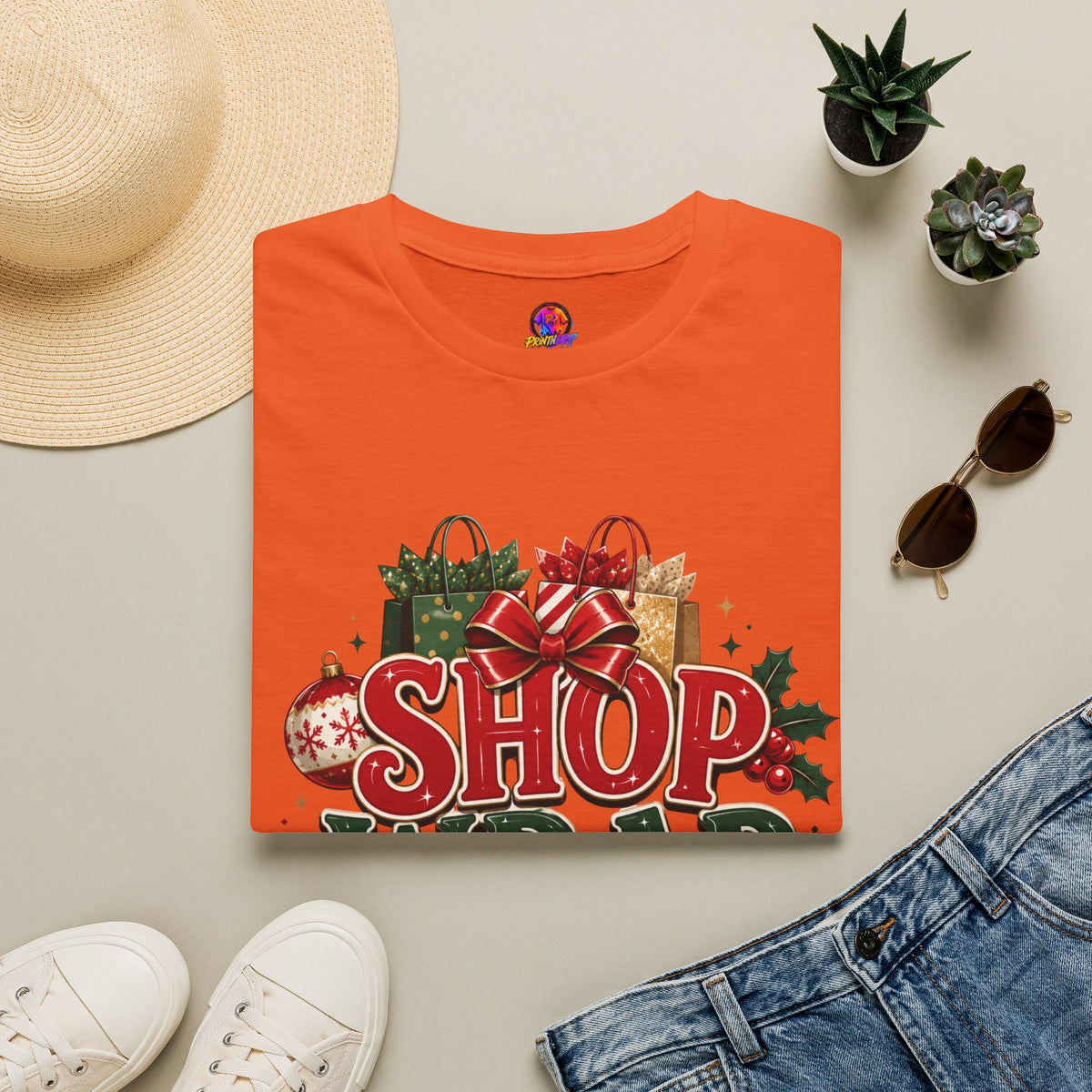 Christmas 'Shop Wrap Repeat' T-Shirt