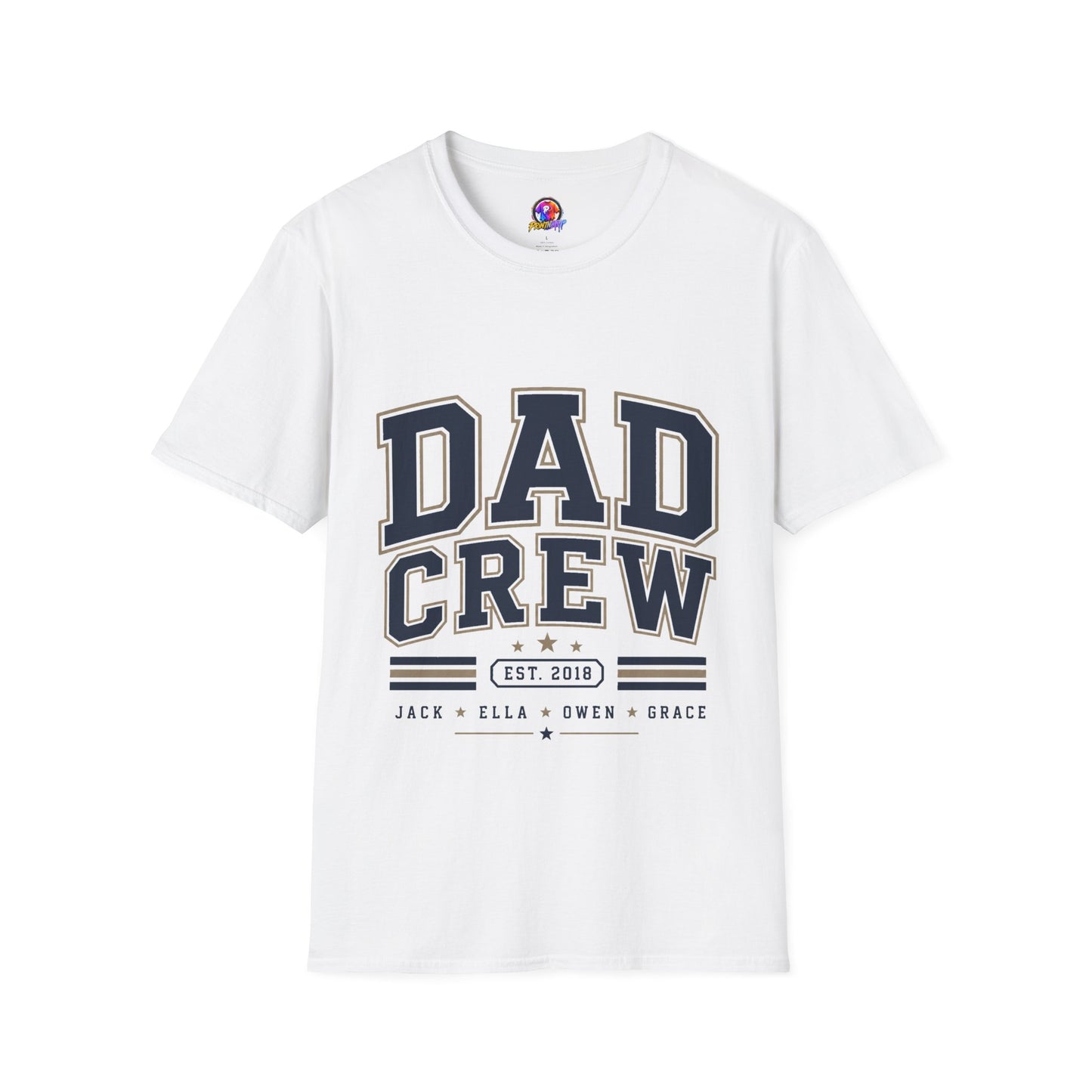 Dad Crew T-Shirt — Vintage Collegiate "DAD CREW" Father's Day Tee