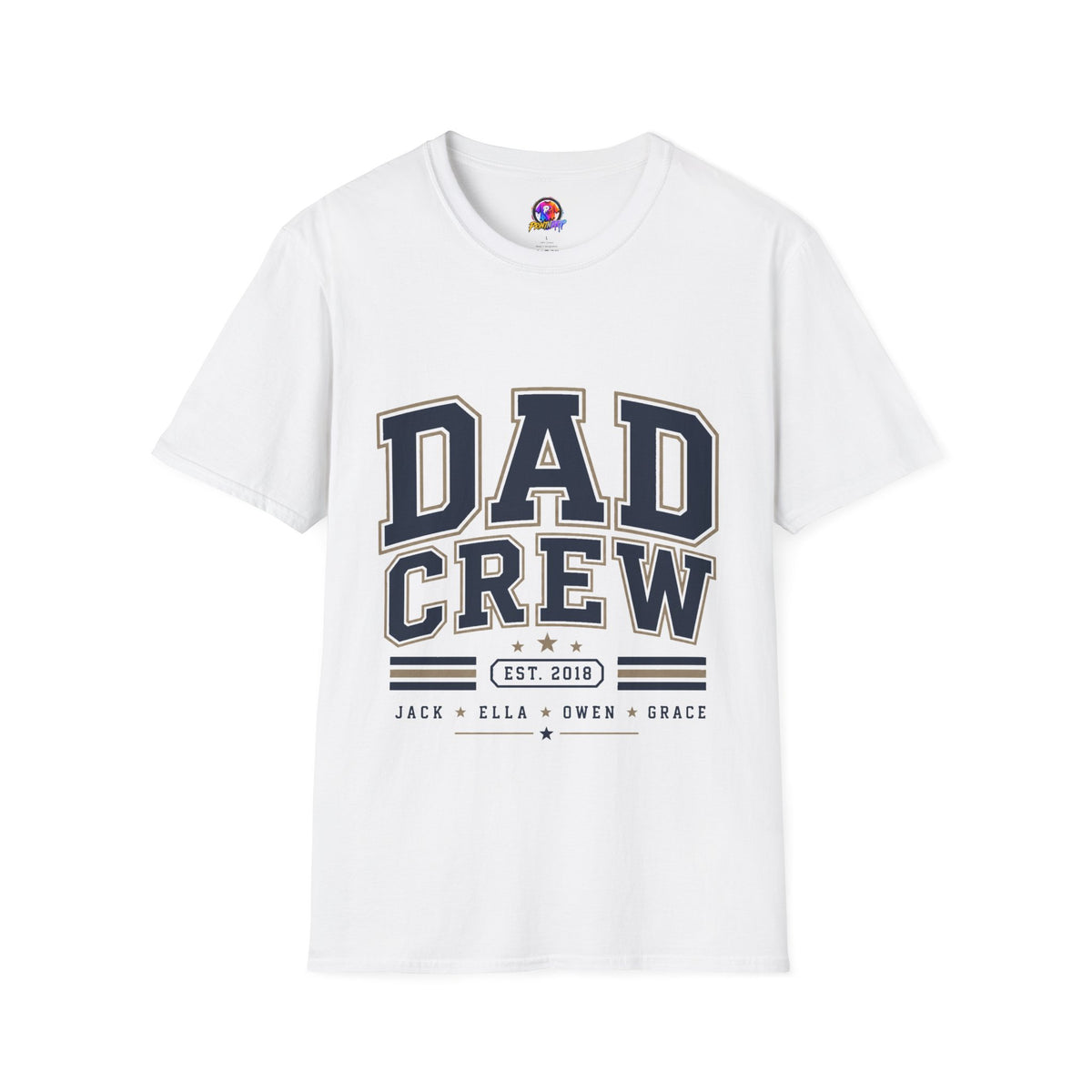 Dad Crew T-Shirt — Vintage Collegiate "DAD CREW" Father's Day Tee