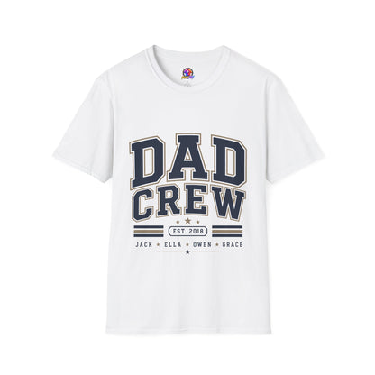 Dad Crew T-Shirt — Vintage Collegiate "DAD CREW" Father's Day Tee