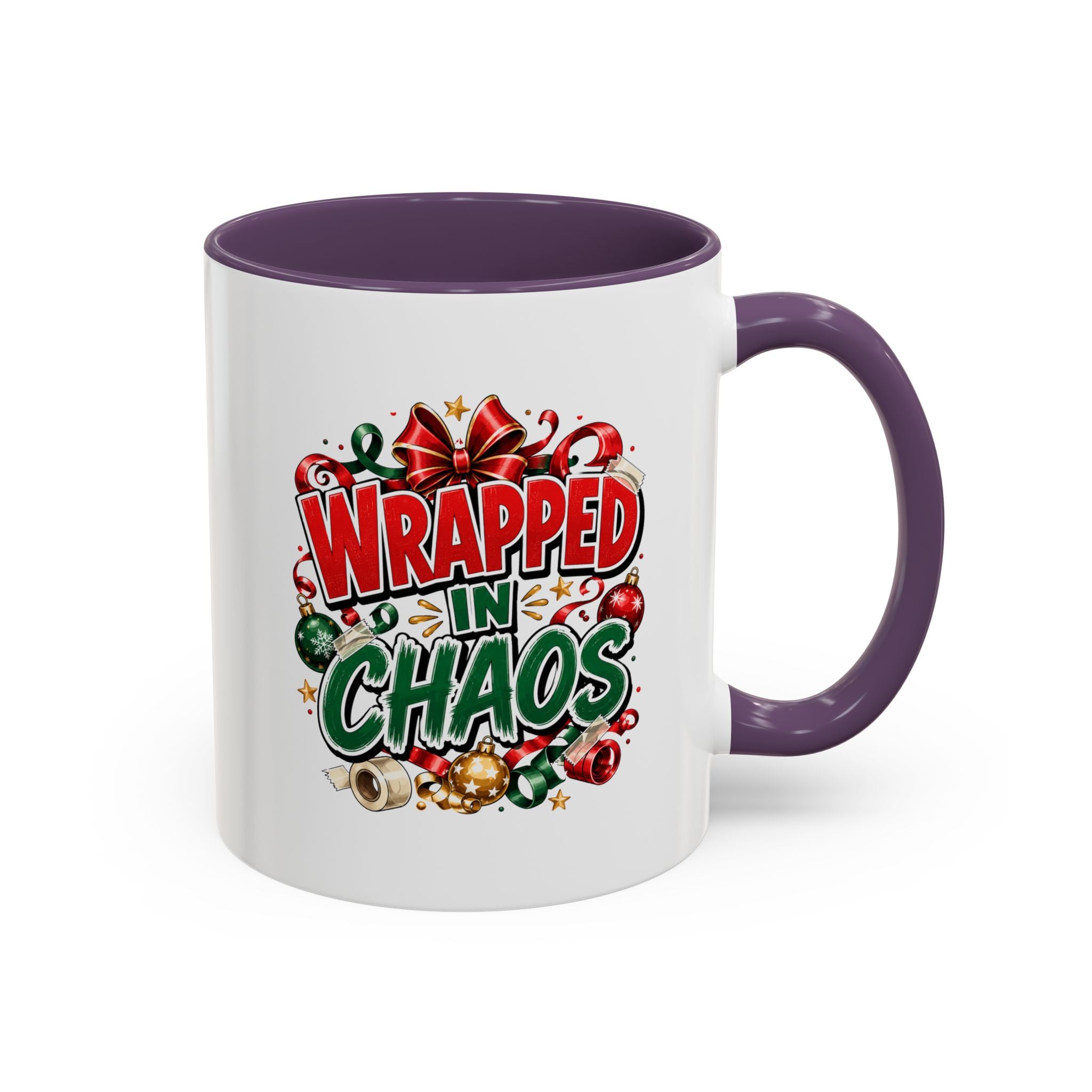 Wrapped in Chaos Christmas Coffee Mug