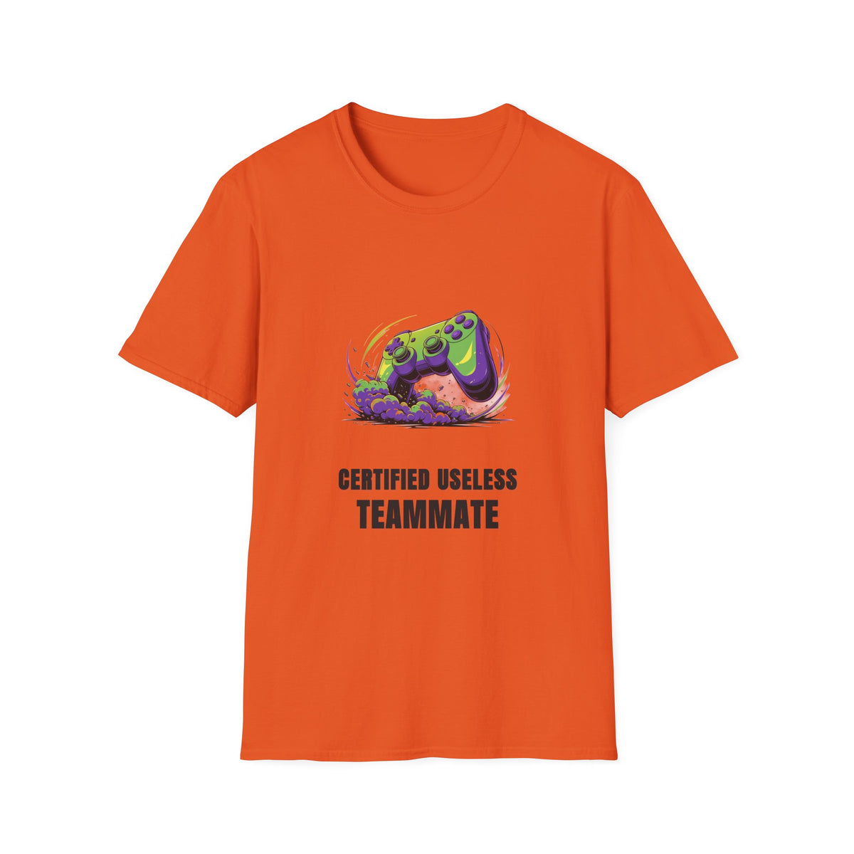 Gaming T-Shirt — "Certified Useless Teammate" Controller Graphic - Trending Now - August 2026