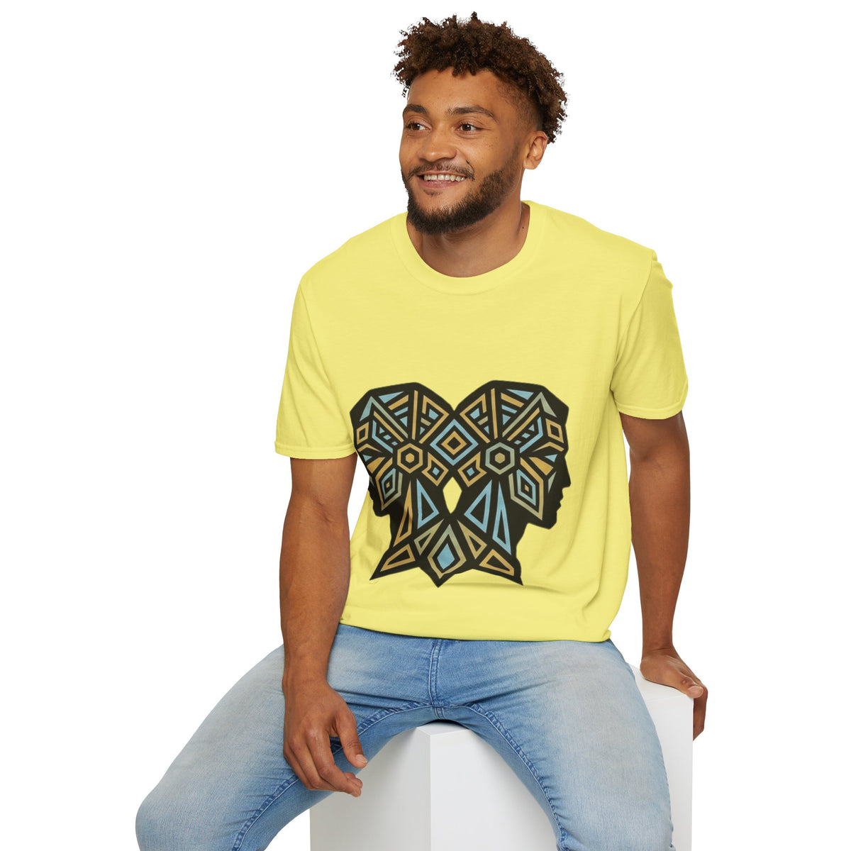 Geometric Elephant Tee — Tribal Mosaic Elephant Graphic T-Shirt