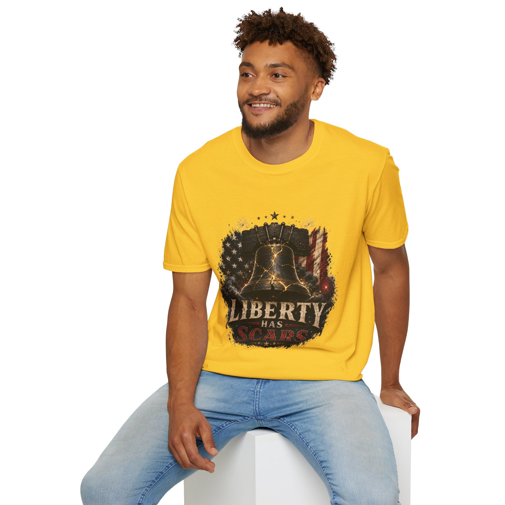 Liberty Has Scars T-Shirt — Vintage Liberty Bell Patriotic Tee