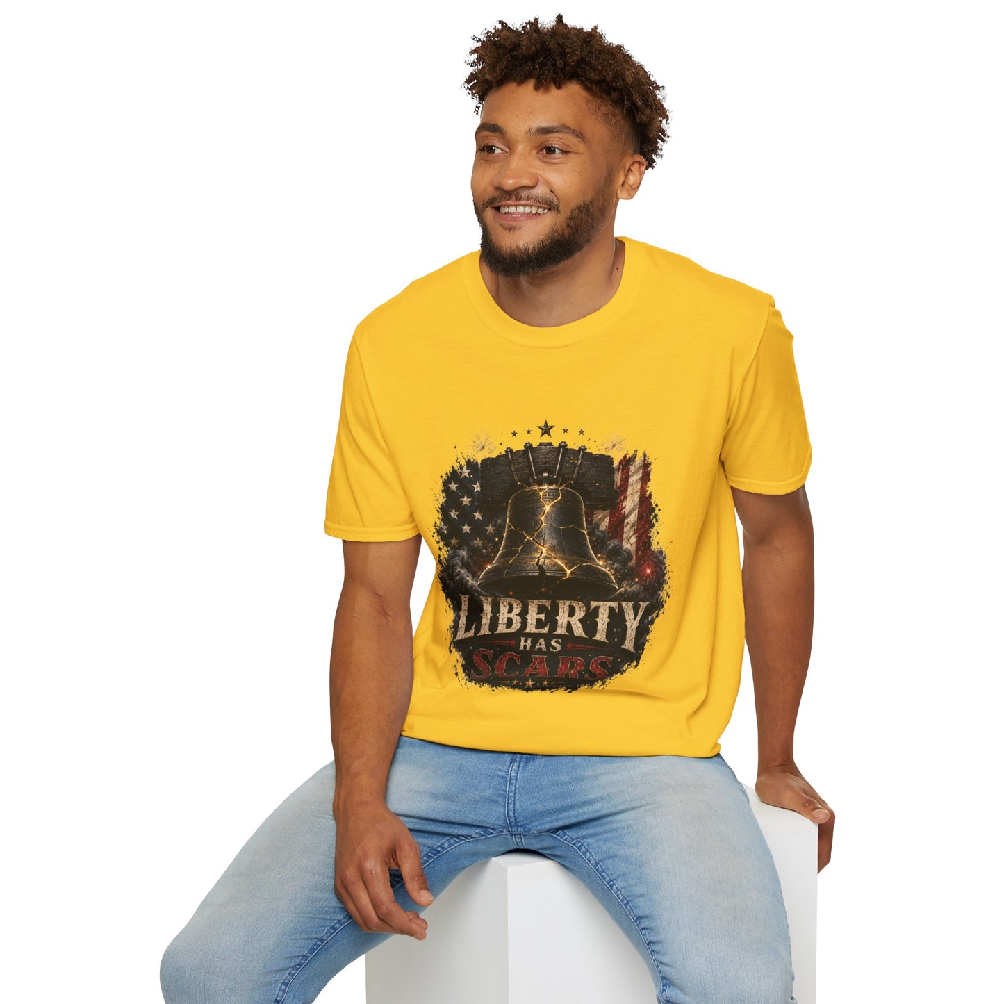 Liberty Has Scars T-Shirt — Vintage Liberty Bell Patriotic Tee