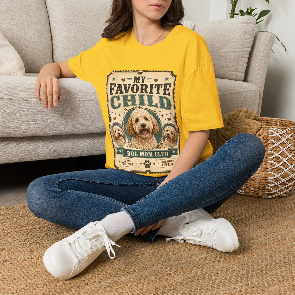Favorite Child T-Shirt — "My Favorite Child" Dog Mom Club Vintage Tee
