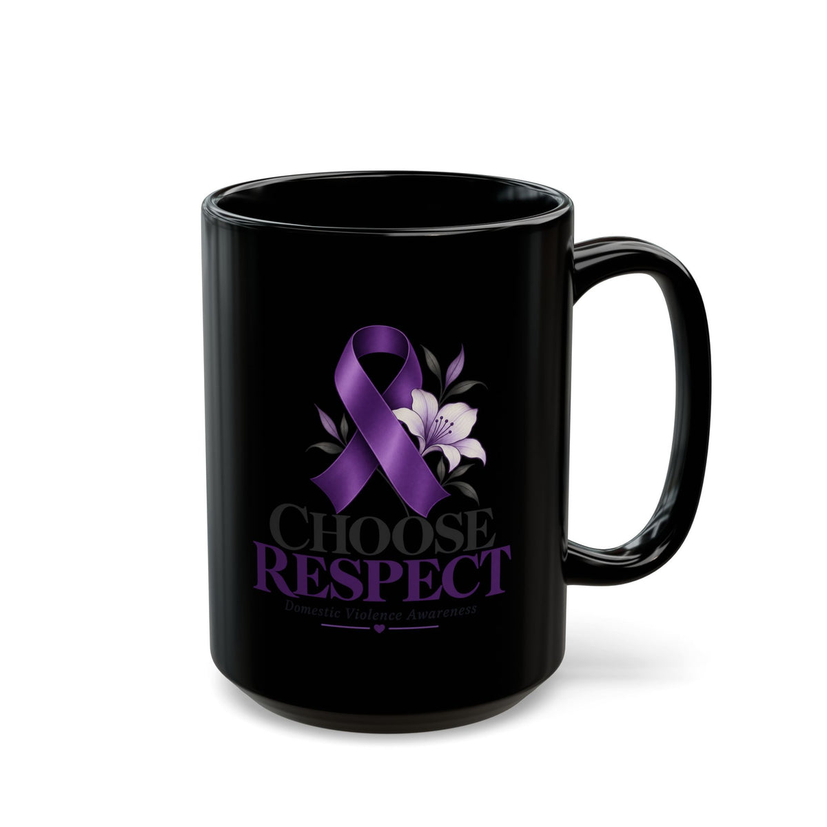 Choose Respect Purple Ribbon Domestic Violence Awareness Mug