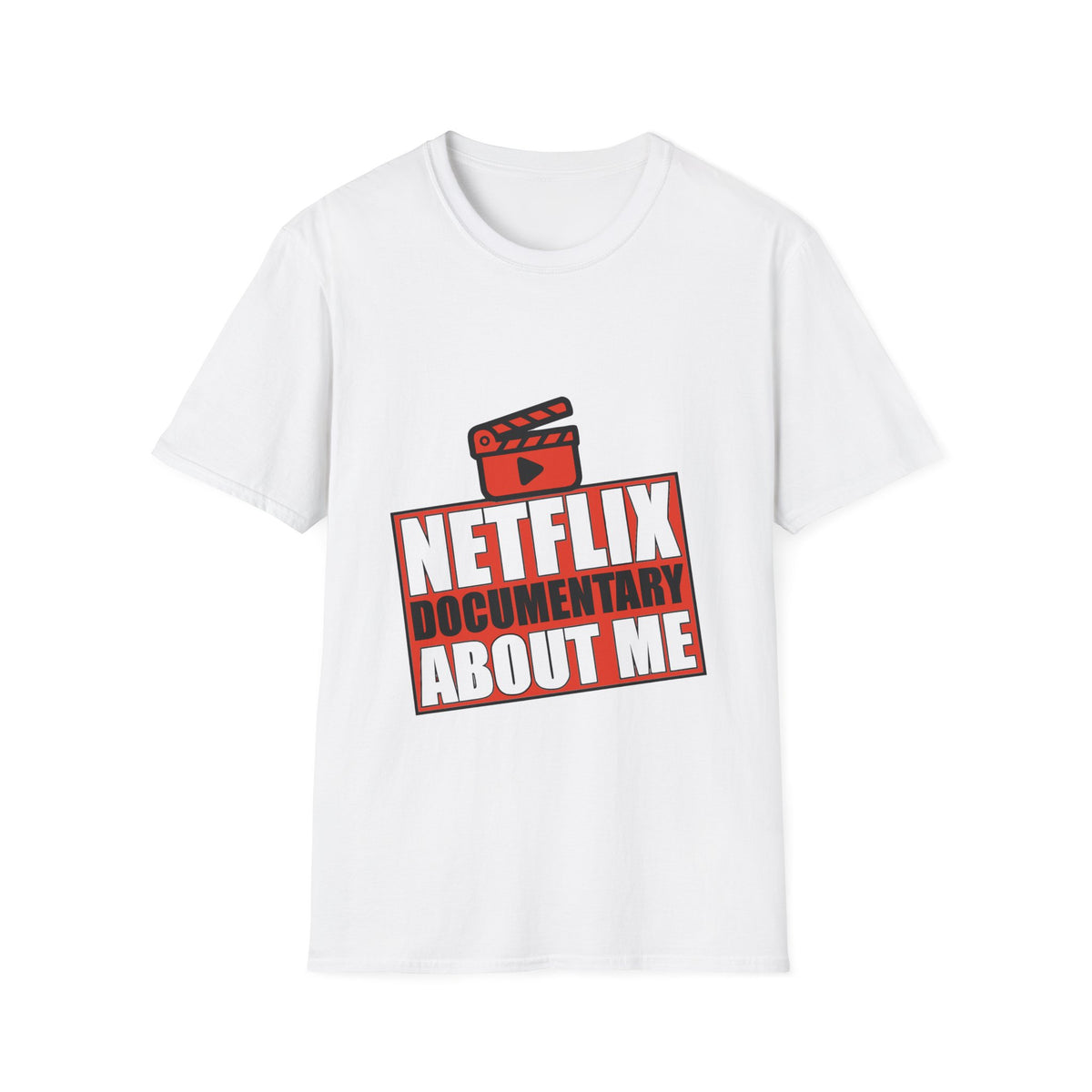 Netflix Documentary About Me Red Block Letter T-Shirt - Funny Sarcastic Pop Culture Tee - Trending Now - September 2026