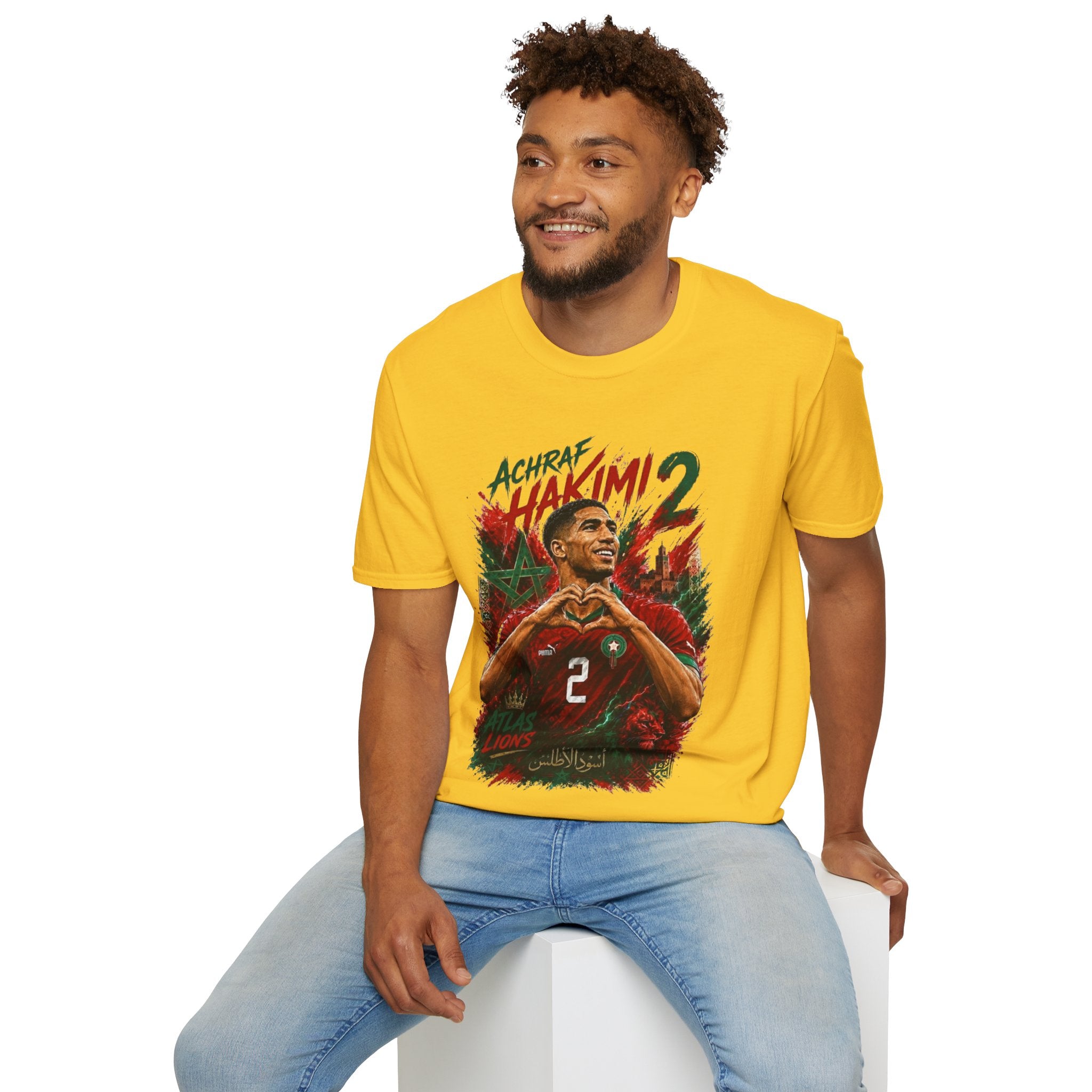 Achraf Hakimi #2 Soccer T-Shirt — Morocco Football Fan Tee