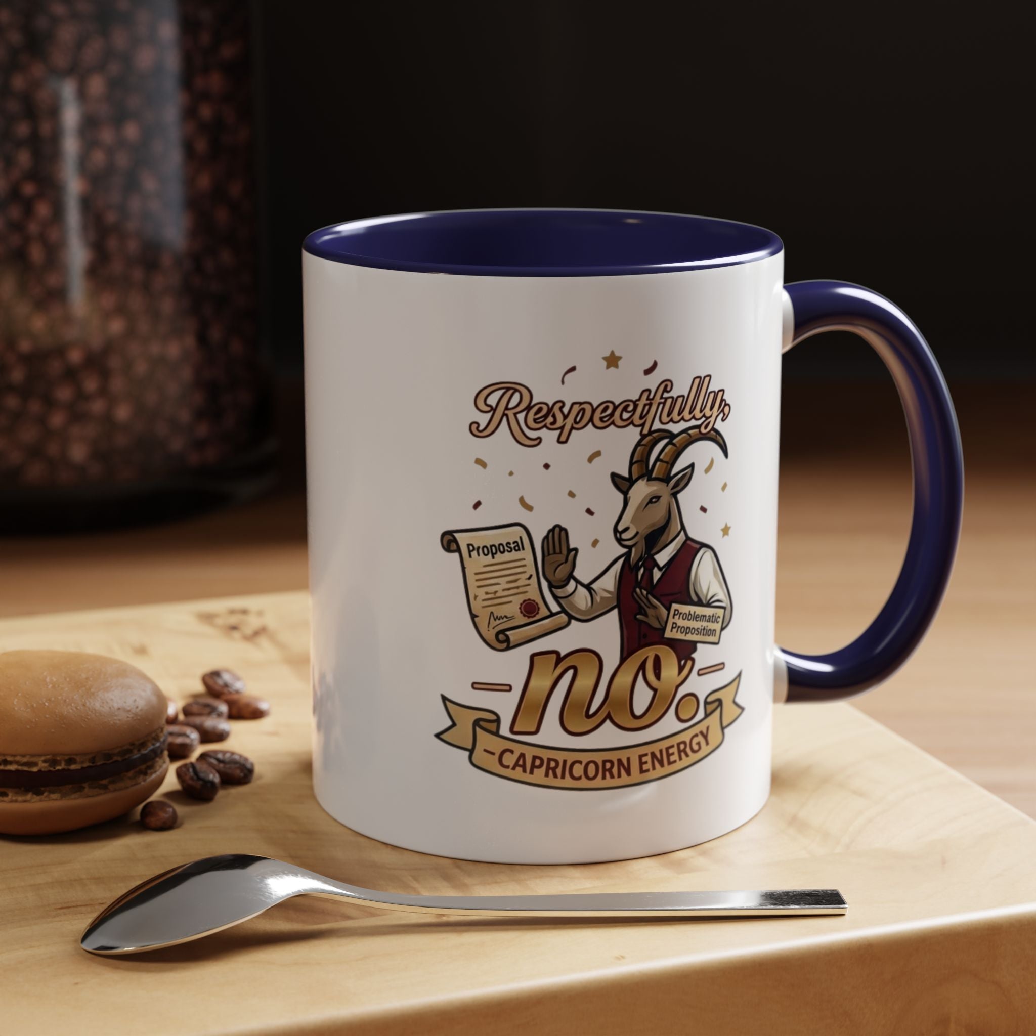 Respectfully No Capricorn Energy Coffee Mug — Zodiac Goat Astrology Gift (11/15oz)
