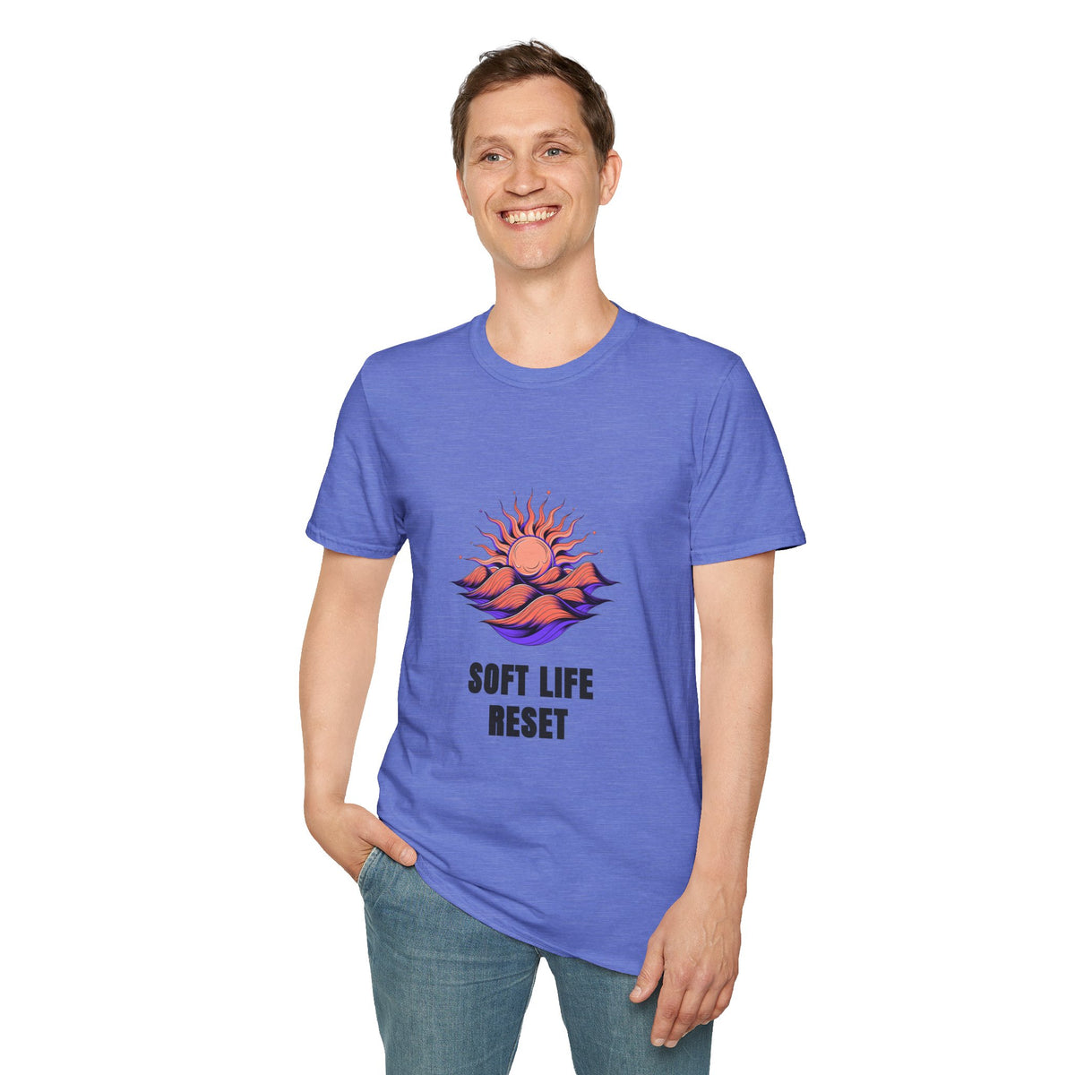Soft Life Reset T-Shirt — Sun & Waves Graphic Tee - Trending Now - August 2026