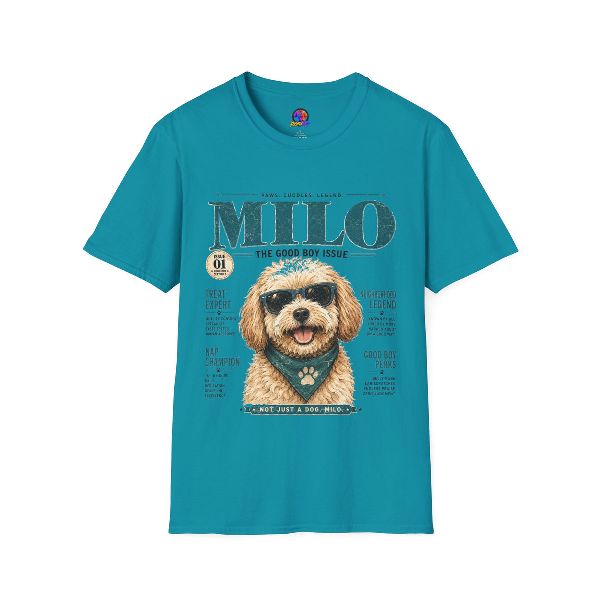 Milo 'The Good Boy Issue' T-Shirt — Cute Dog Magazine Cover Tee