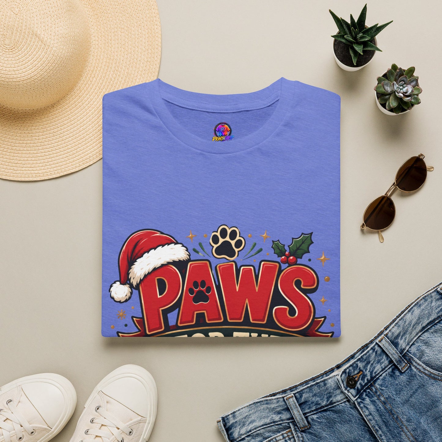 Paws for the Holidays T-Shirt — Festive Christmas Pet Lover Tee