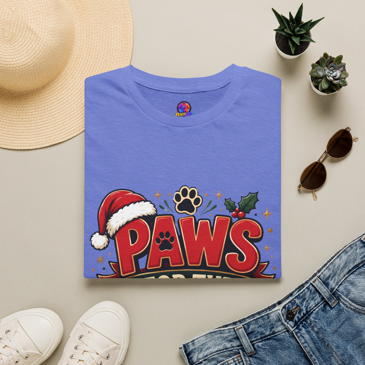 Paws for the Holidays T-Shirt — Festive Christmas Pet Lover Tee