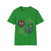 Scorpio “I See Everything” Zodiac T‑Shirt — Astrological Snake & All‑Seeing Eye Design