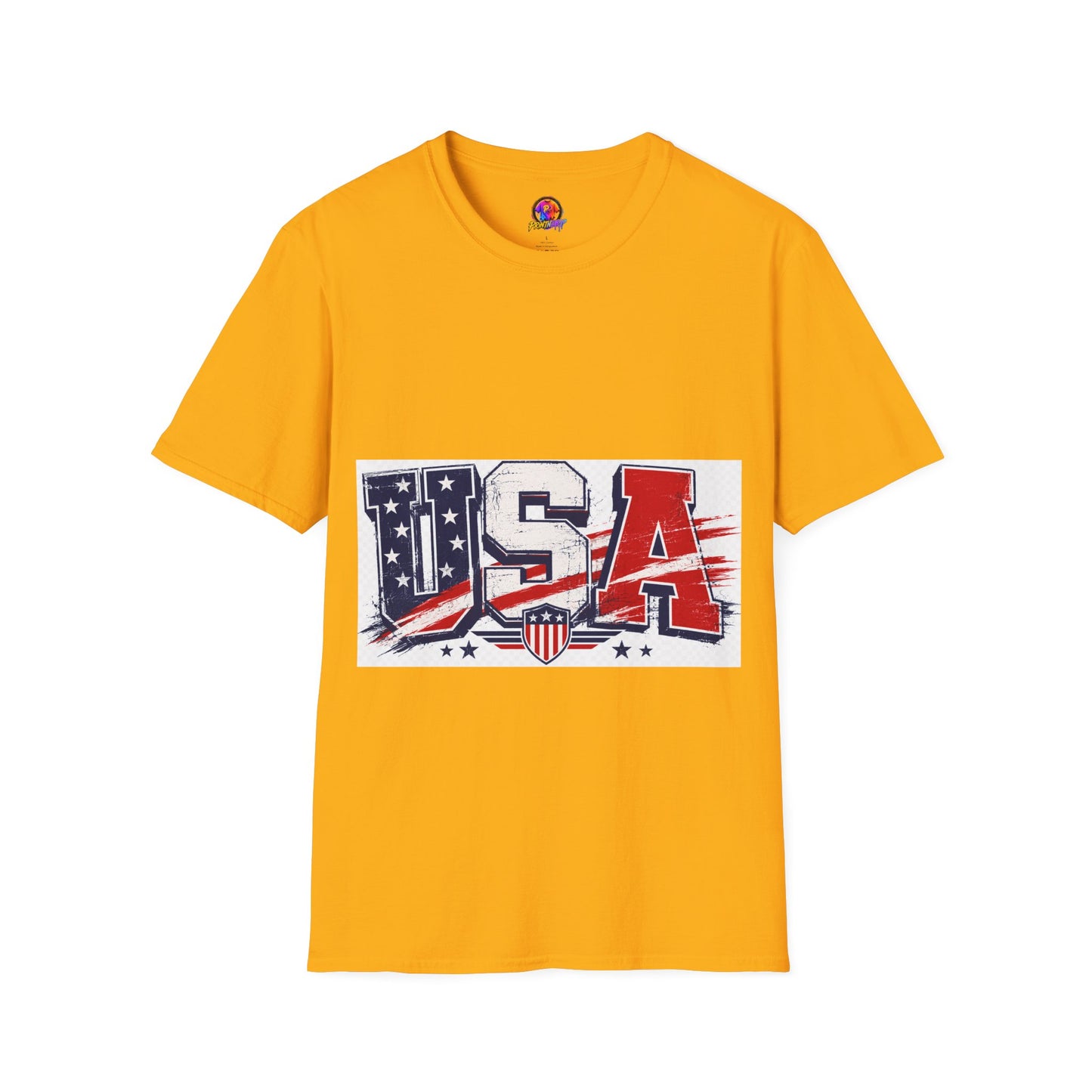 USA Flag Graphic T-Shirt — Patriotic Red White & Blue Tee
