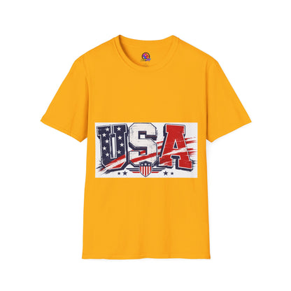 USA Flag Graphic T-Shirt — Patriotic Red White & Blue Tee