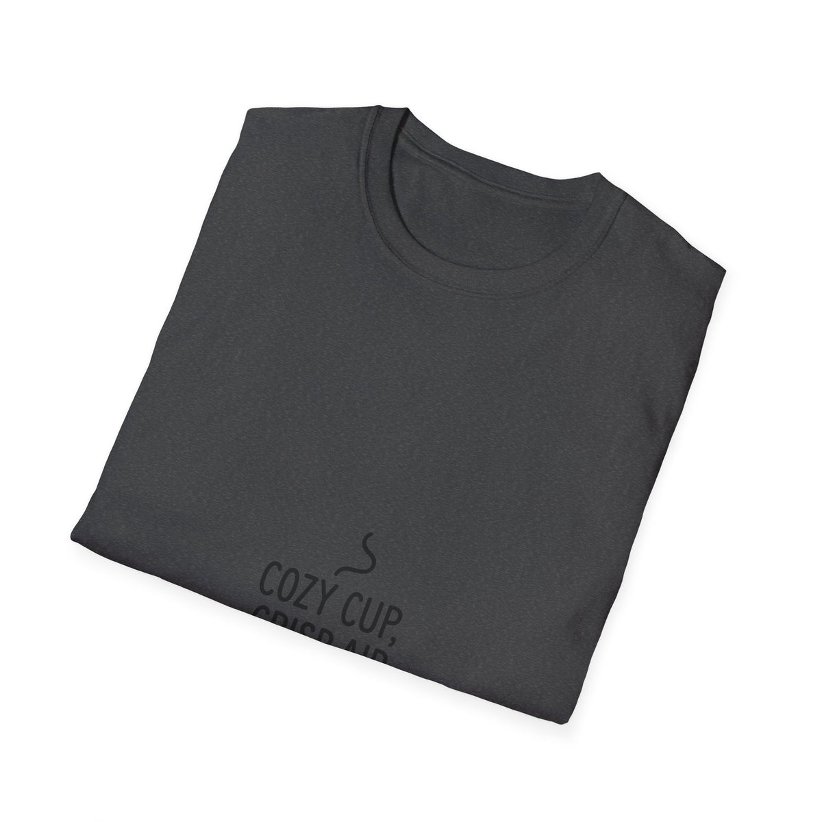 "Cozy Cup, Crisp Air" Fall Coffee Graphic Tee - Minimalist Autumn Vibe White T-Shirt - Trending Now - September 2026