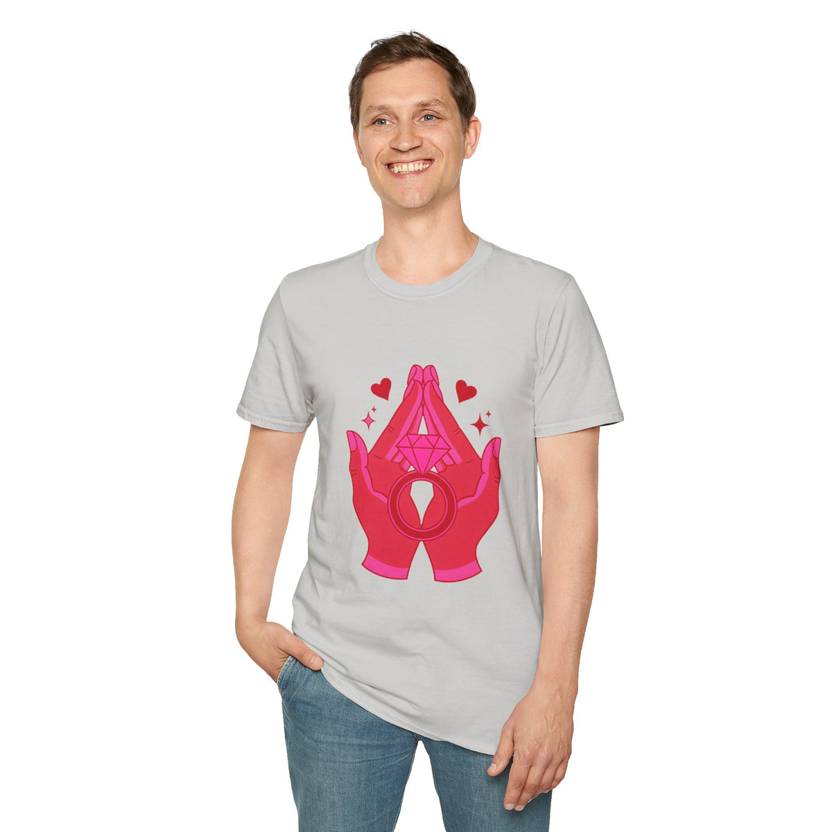 Manifested Hands Graphic T-Shirt — Pink Prayer Hands with Hearts - Trending Now - September 2026