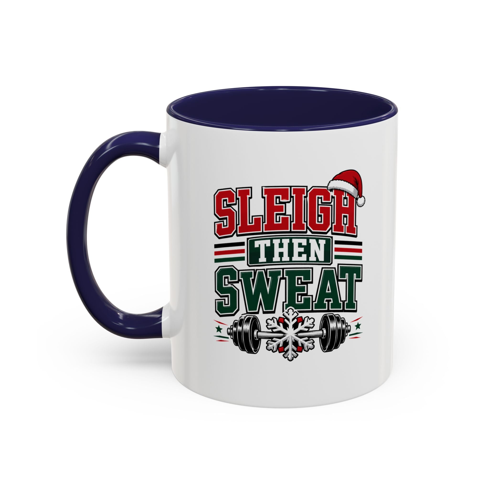 Modern Day Christmas Sleigh Then Sweat Coffee Mug