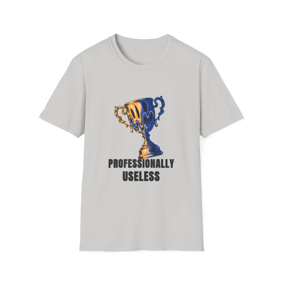 Professionally Useless T-Shirt — Retro Melting Trophy Graphic Tee - Trending Now - August 2026