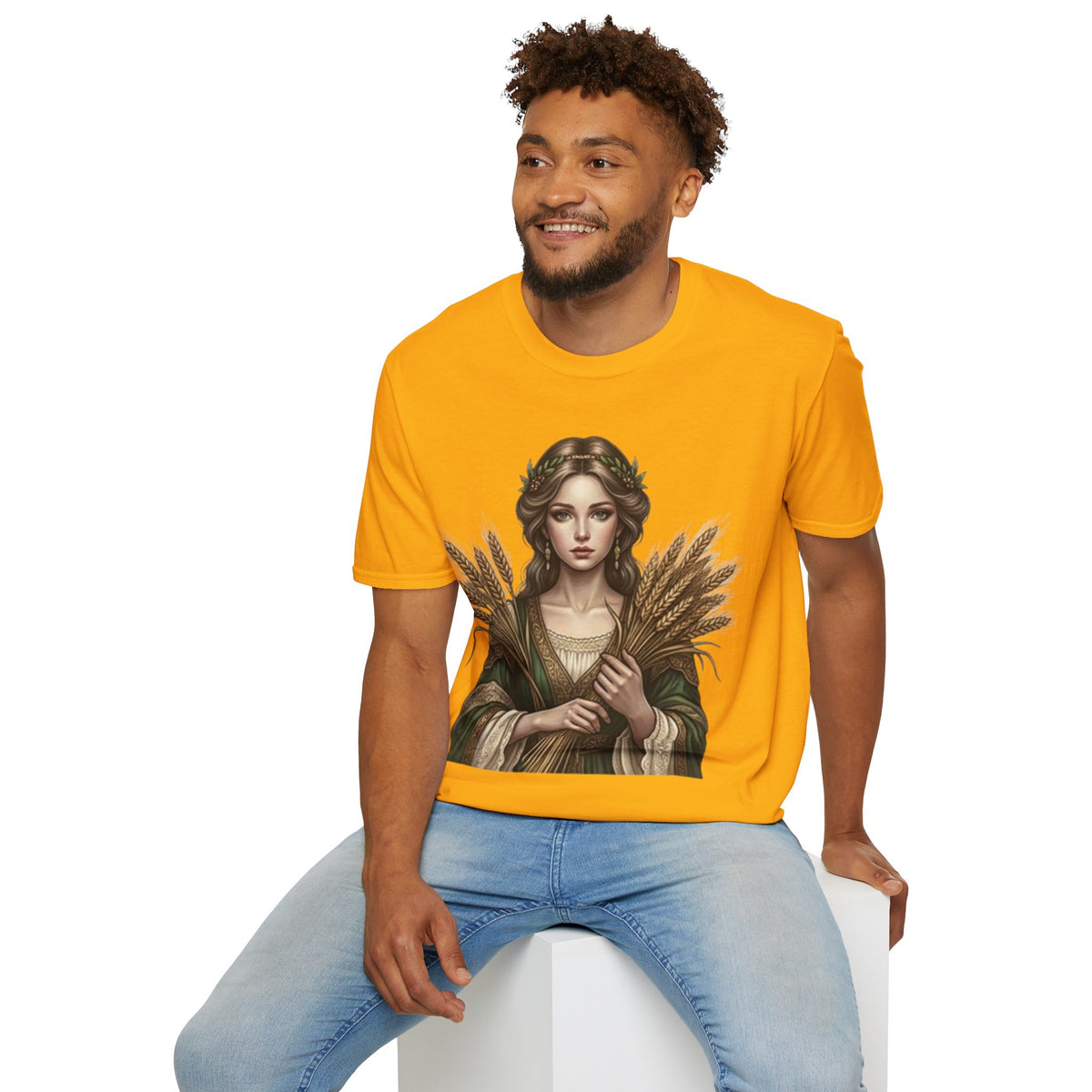 Goddess of Harvest T‑Shirt — Wheat Maiden Graphic Tee