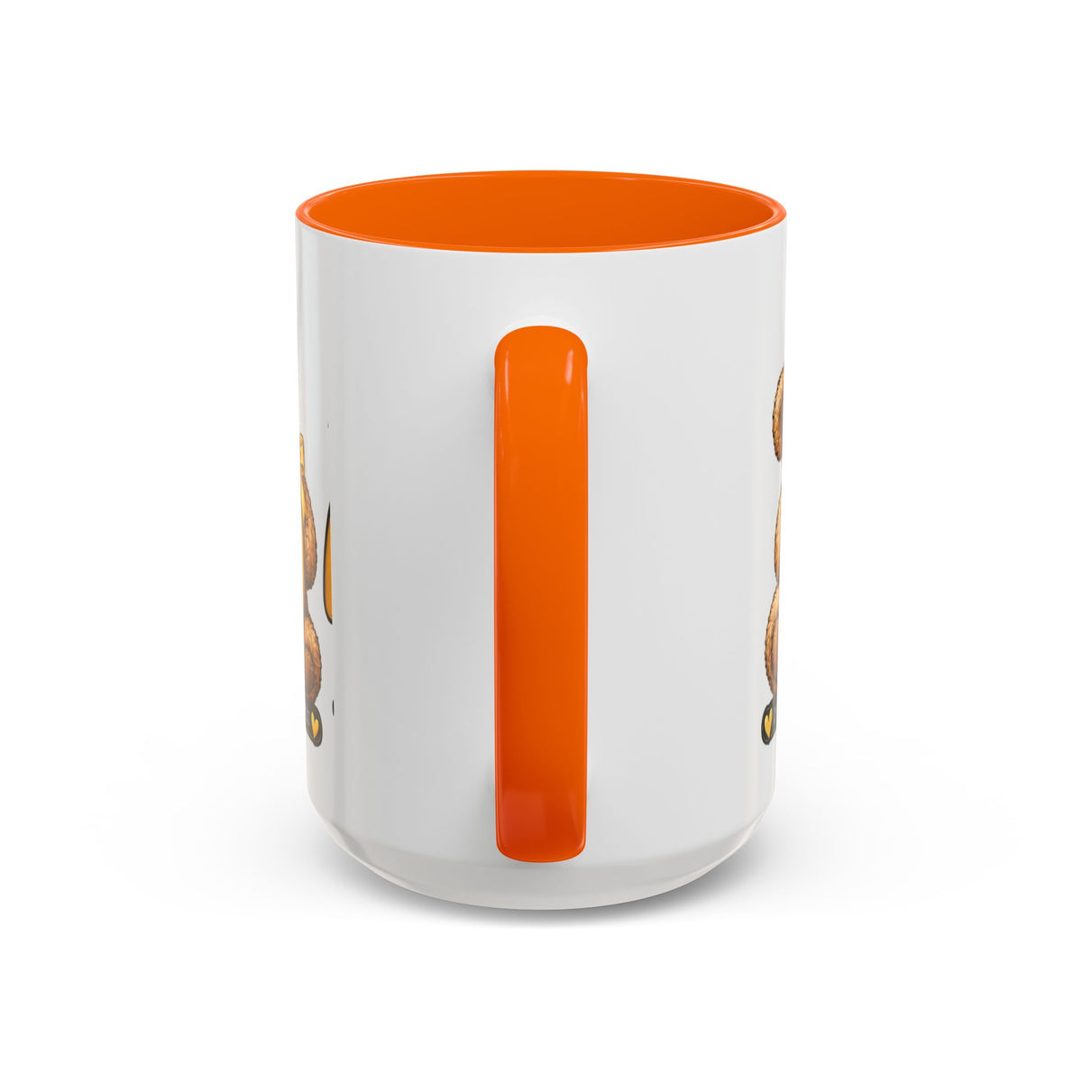 Gold Ribbon Teddy Bear Childhood Cancer Awareness Accent Mug (11/15oz)