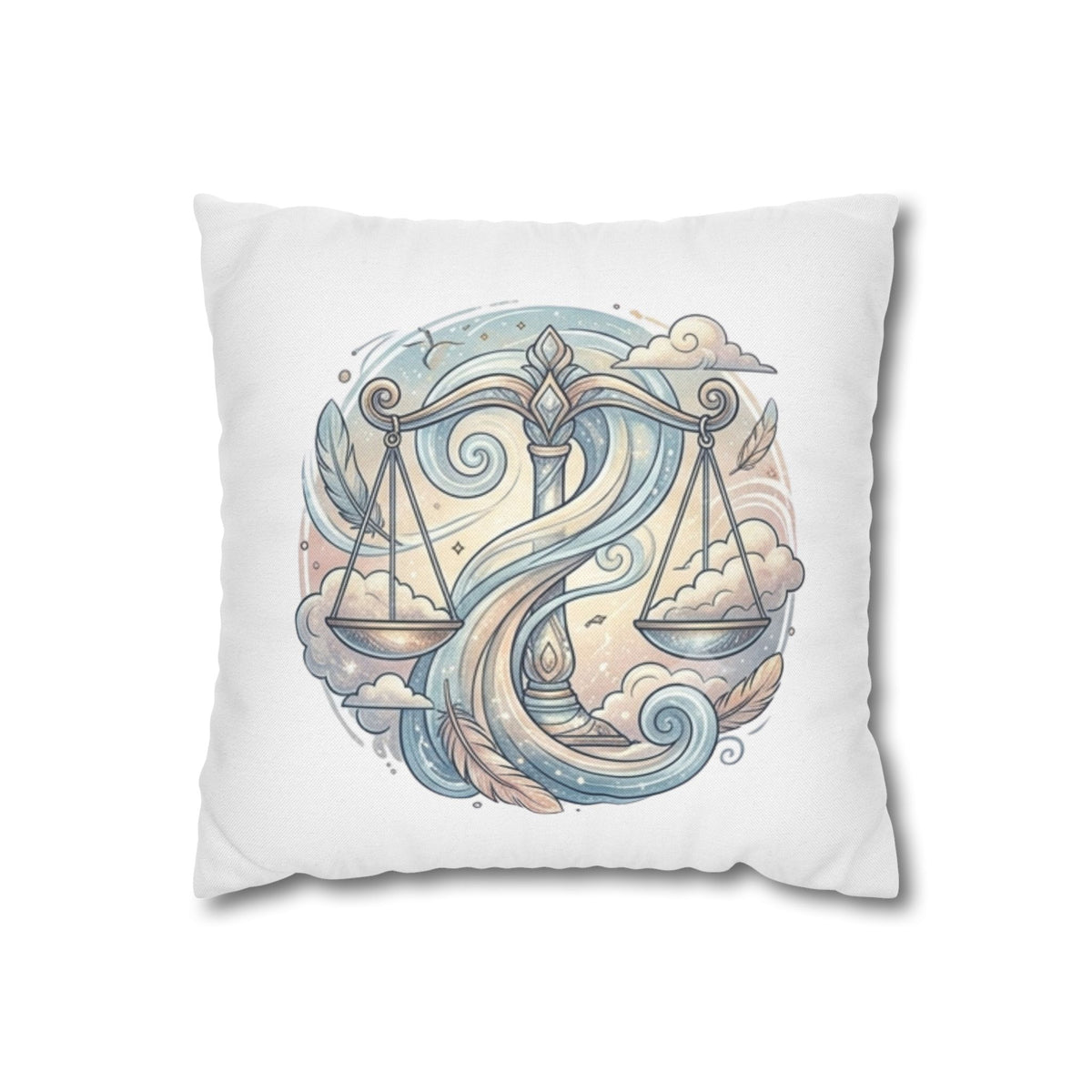 Libra Zodiac Throw Pillow pillowcase — Scales Astrology Decorative Pillowcase