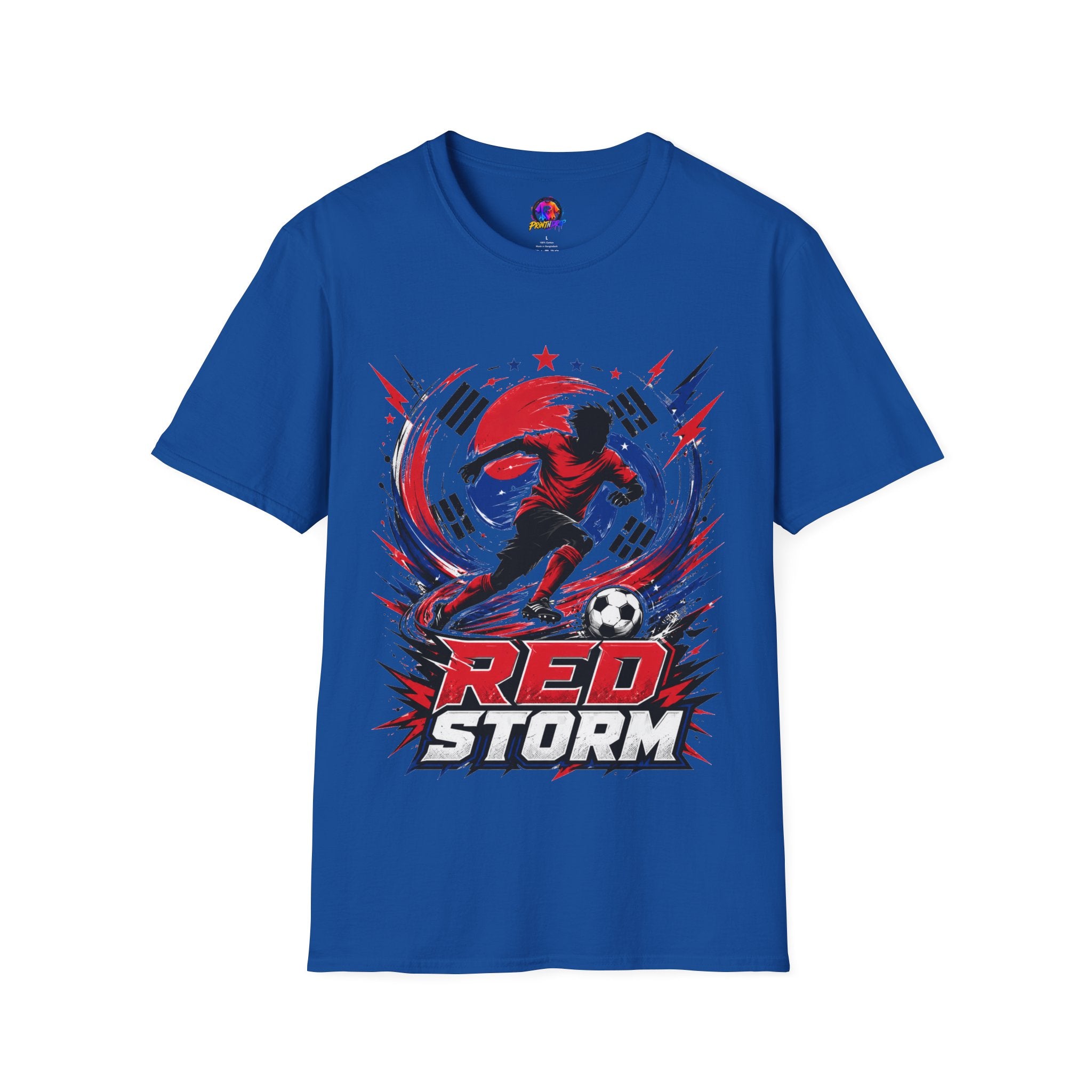 South Korea Red Storm Soccer T-Shirt — Dynamic Player Graphic Tee