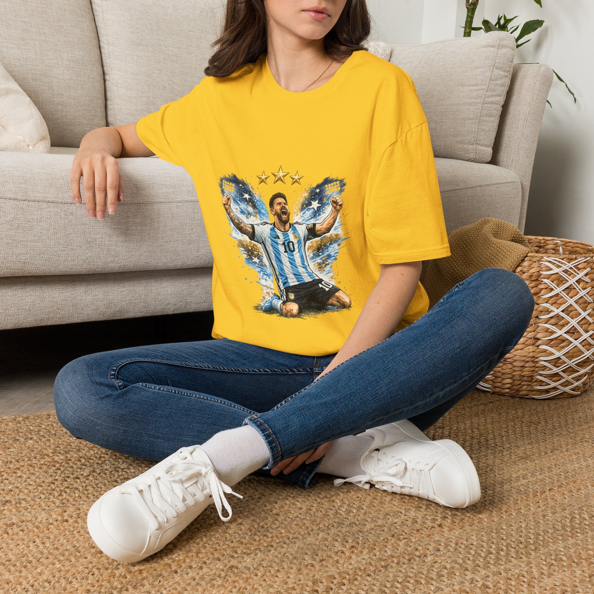 Argentina Soccer Legend Argentina T-Shirt — Celebratory Messi Design