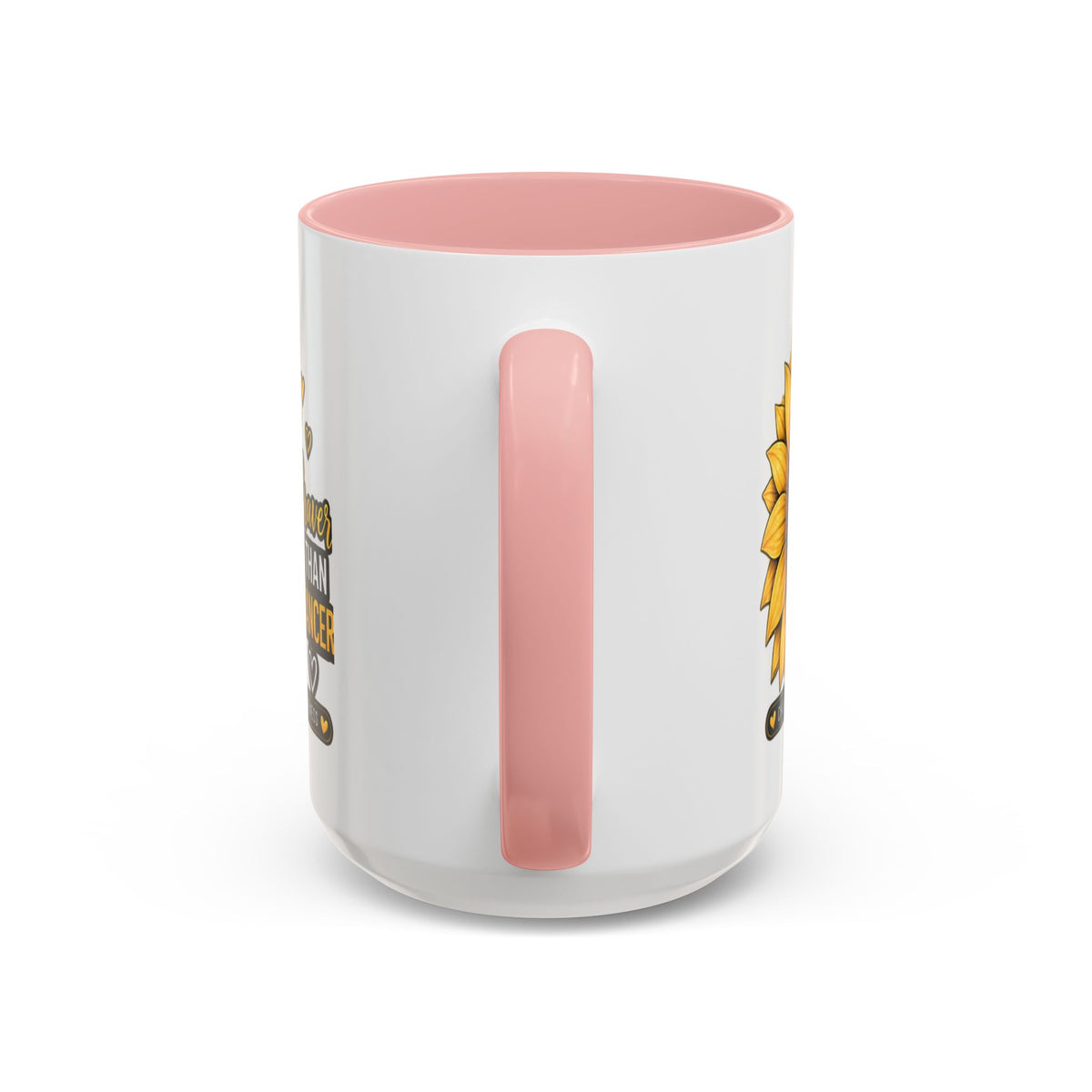 Childhood Cancer Awareness Mug — "Braver Than Cancer" Sunflower & Gold Ribbon