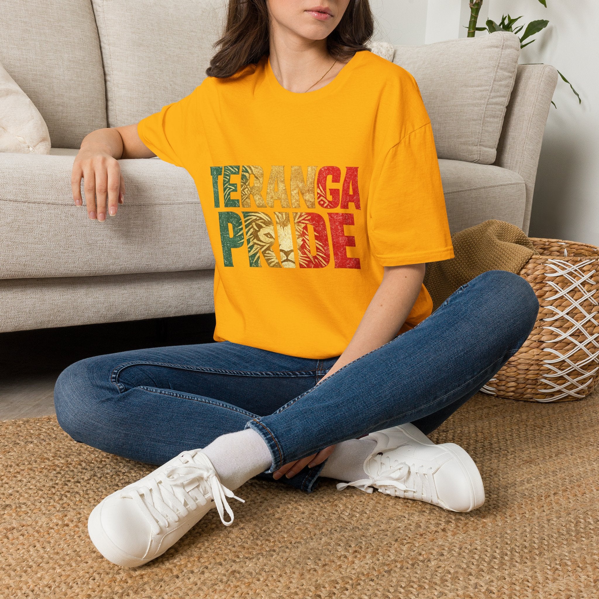Senegal Teranga Pride T-Shirt — Senegal Flag Colors & Lion Graphic