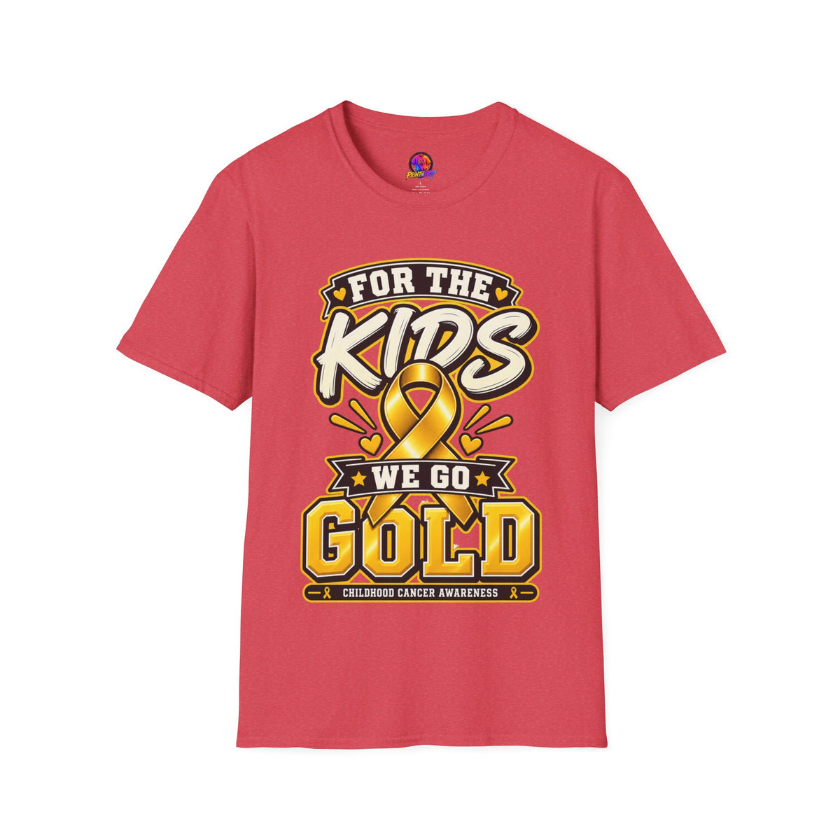 Kids Childhood Cancer Awareness T-Shirt — "For the Kids We Go Gold"