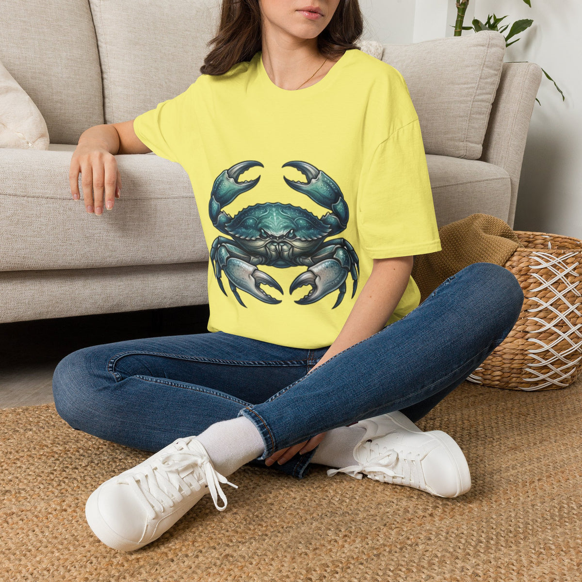 Crab Graphic T-Shirt — Coastal Sea Creature Tee